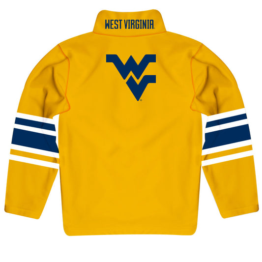 Mouseover Image, West Virginia Mountaineers Game Day Gold Quarter Zip Pullover for Infants Toddlers by Vive La Fete