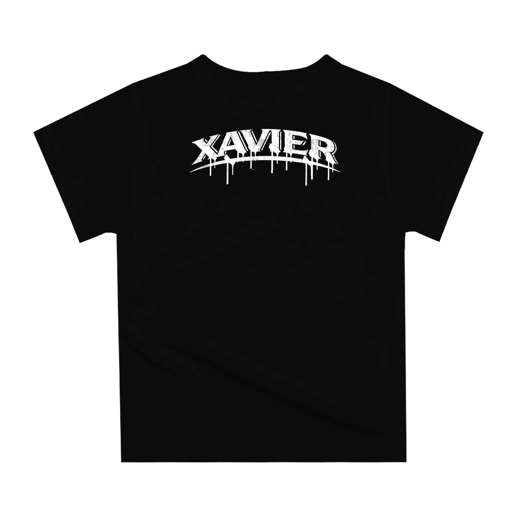 Xavier University Muskateers Original Dripping Basketball Black T-Shirt by Vive La Fete