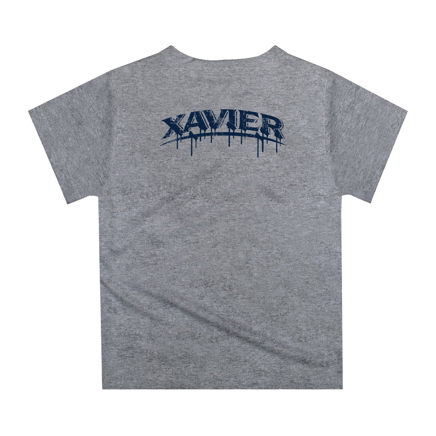 Xavier University Muskateers Original Dripping Basketball Heather Gray T-Shirt by Vive La Fete