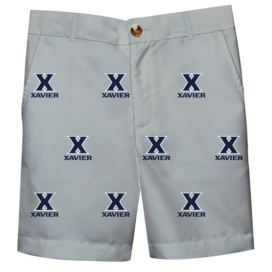 Xavier University Muskateers Boys Game Day Grey Structured Shorts