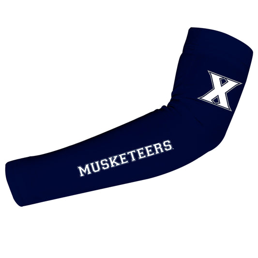 Xavier Musketeers Vive La Fete Toddler Youth Women Game Day Solid Arm Sleeve Pair Primary Logo and Mascot