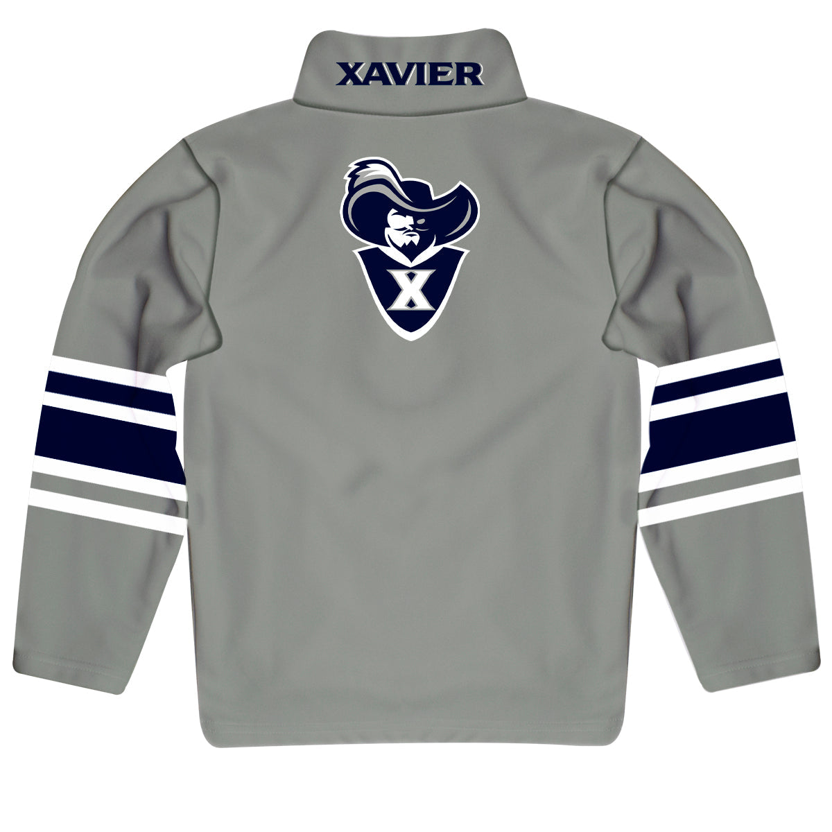 Xavier Musketeers Game Day Gray Quarter Zip Pullover for Infants Toddlers by Vive La Fete