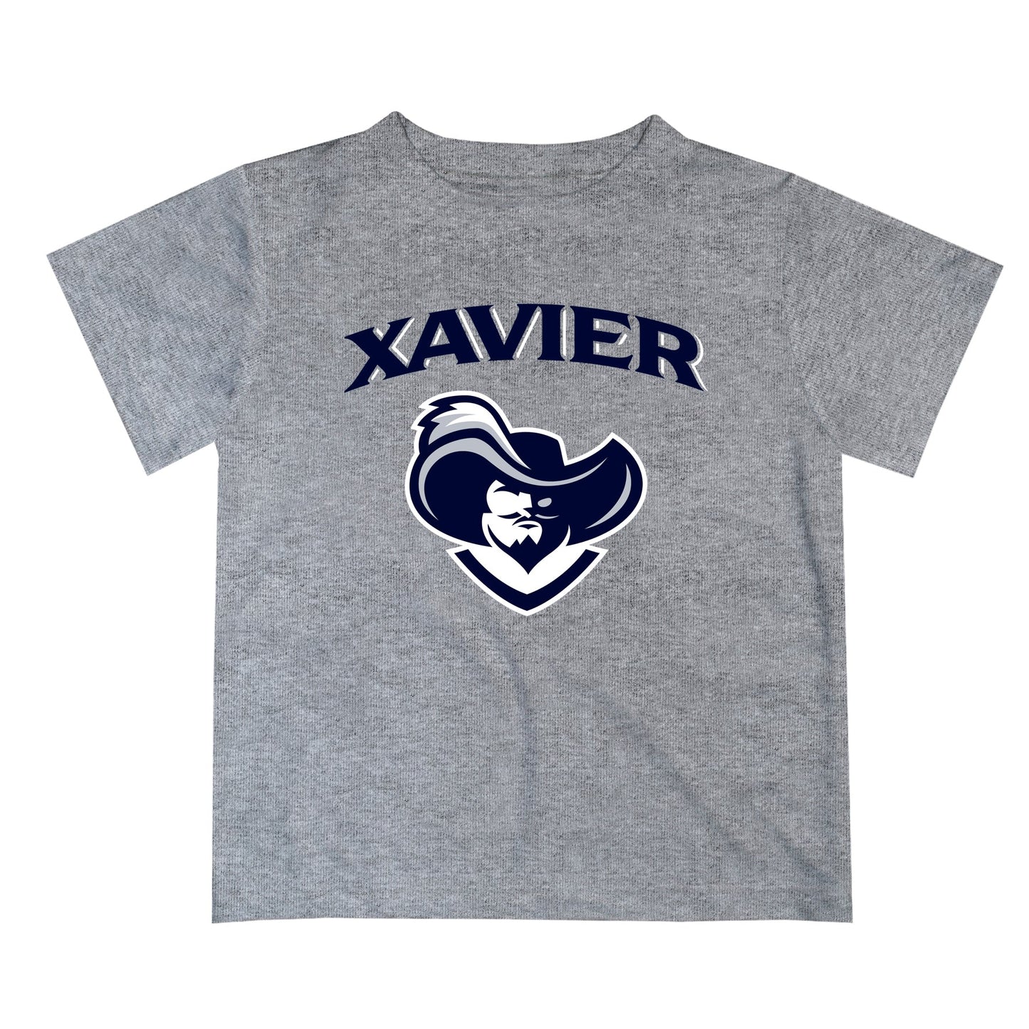 Xavier University Musketeers Vive La Fete Boys Game Day V2 Heather Gray Short Sleeve Tee Shirt