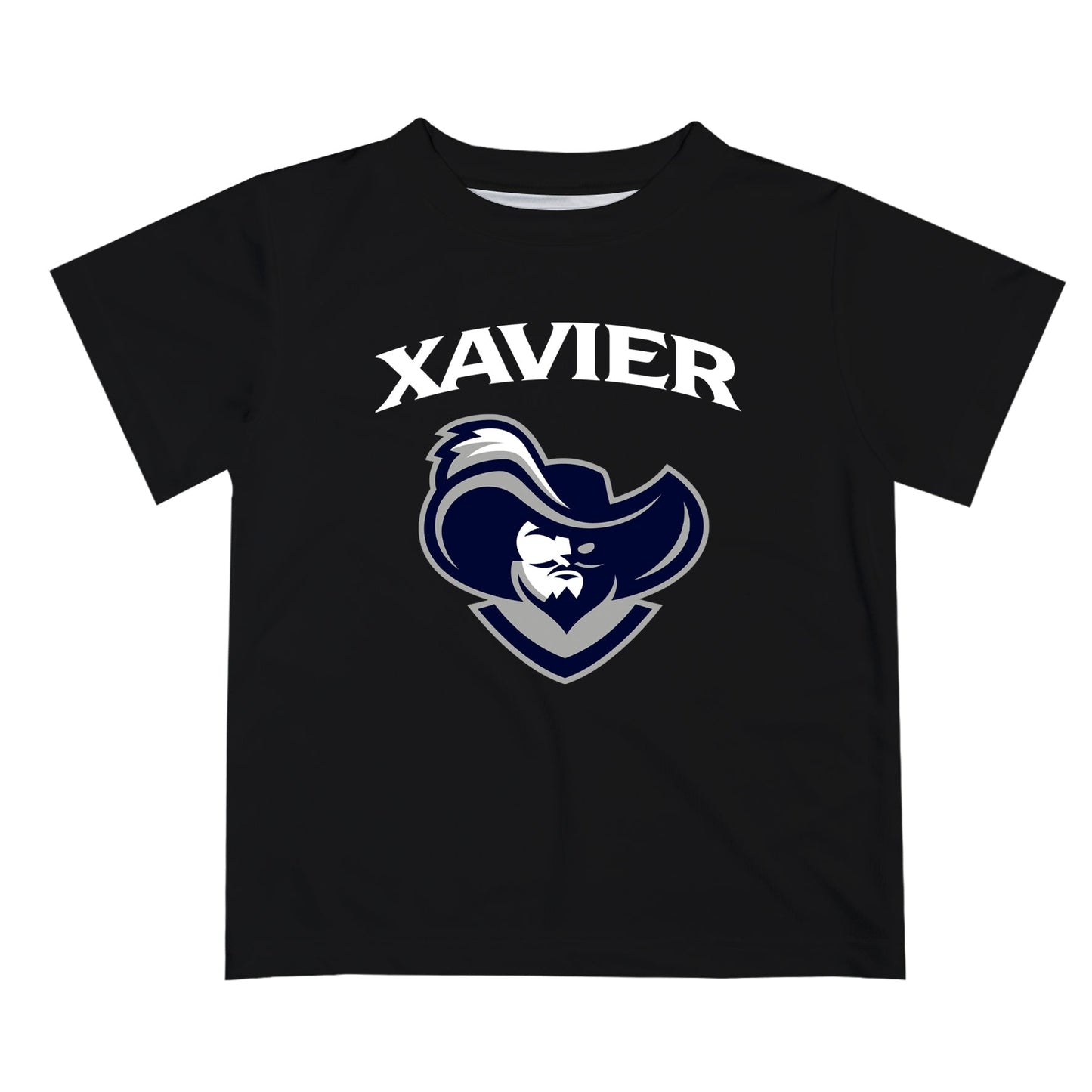 Xavier University Musketeers Vive La Fete Boys Game Day V2 Black Short Sleeve Tee Shirt