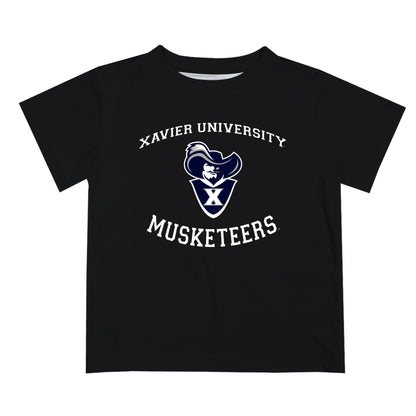 Xavier University Musketeers Vive La Fete Boys Game Day V1 Black Short Sleeve Tee Shirt