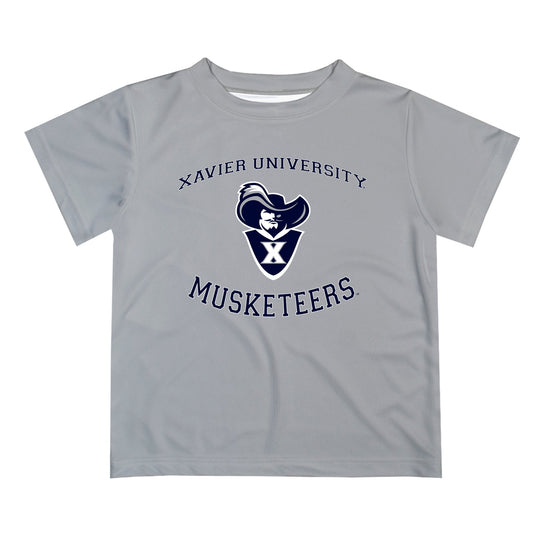 Xavier University Musketeers Vive La Fete Boys Game Day V1 Gray Short Sleeve Tee Shirt