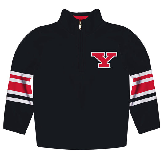Youngstown State University Penguins Game Day Black Quarter Zip Pullover for Infants Toddlers by Vive La Fete