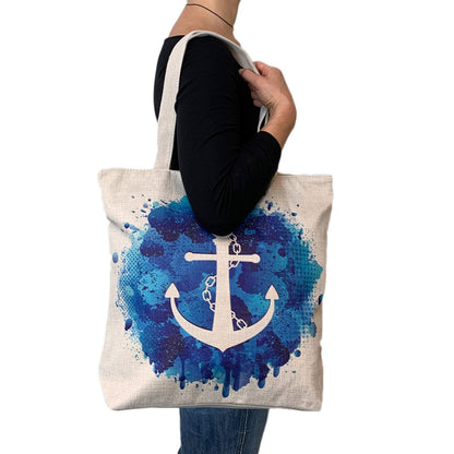 Empire Cove Designer Printed Cotton Canvas Tote Bags Reusable Beach Shopping-UNCATEGORIZED-Empire Cove-Dog Print-Casaba Shop