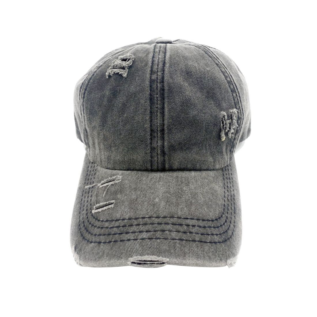 Empire Cove Womens Distressed Washed Ponytail Caps Hats Vintage Relaxed Fit-Campus-Wardrobe