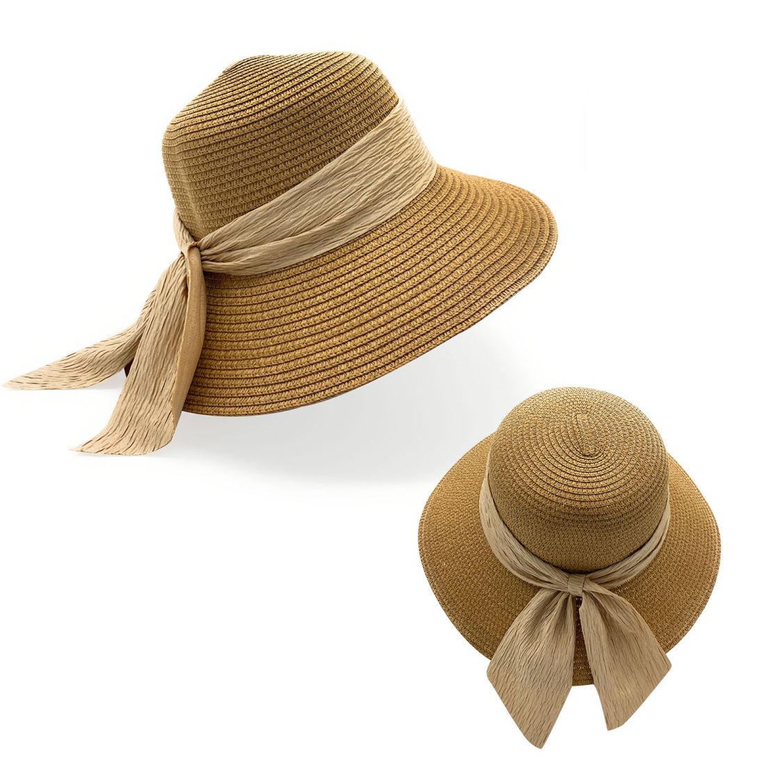 Women Patriotic Sun Visors Foldable Straw Ponytail Hat Summer