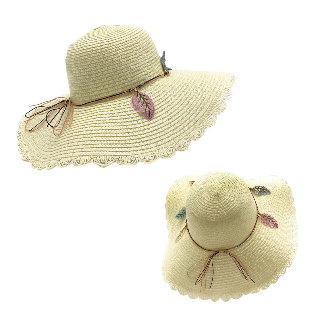 Empire Cove Womens Wide Brim Straw Hat Floppy Sun Hat Panama Fedora Summer