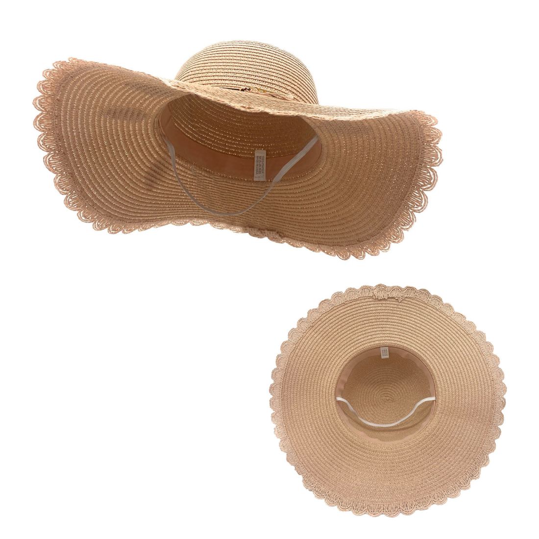 Empire Cove Womens Wide Brim Straw Hat Floppy Sun Hat Panama Fedora Summer