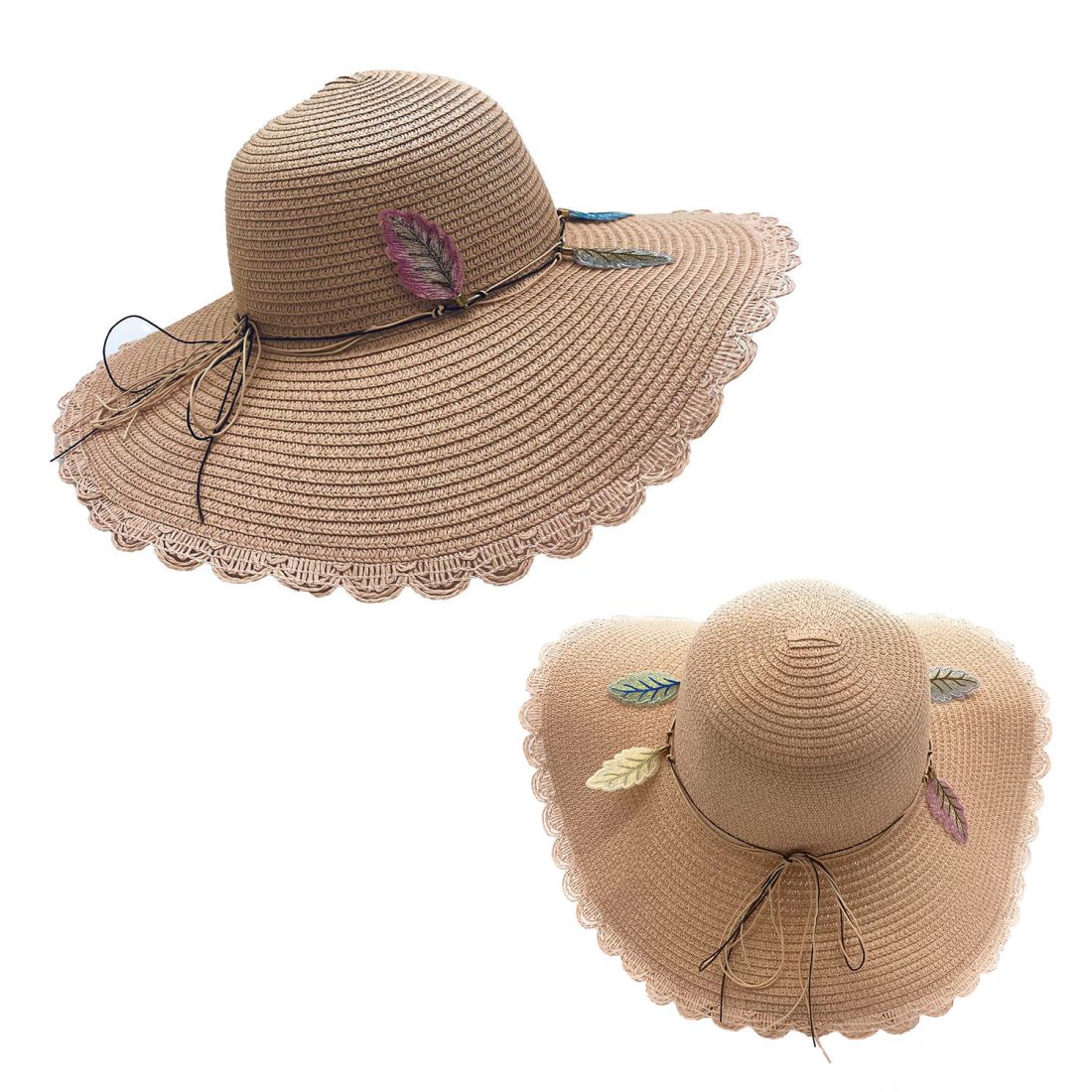 Empire Cove Womens Wide Brim Straw Hat Floppy Sun Hat Panama Fedora Summer