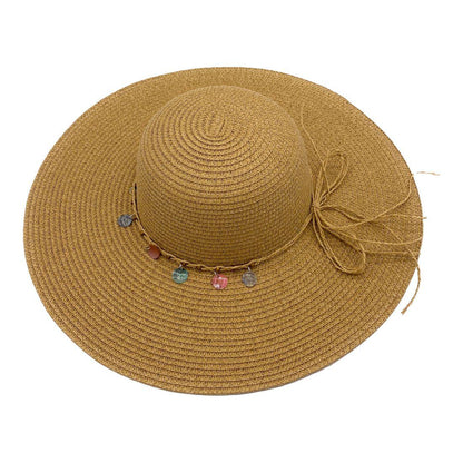 Empire Cove Womens Wide Brim Straw Hat Floppy Sun Hat Panama Fedora Summer