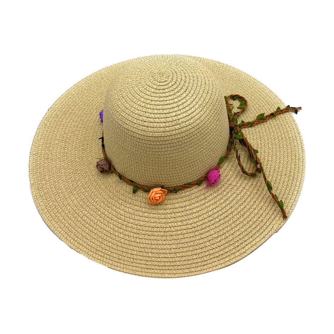 Empire Cove Womens Wide Brim Straw Hat Floppy Sun Hat Panama Fedora Summer