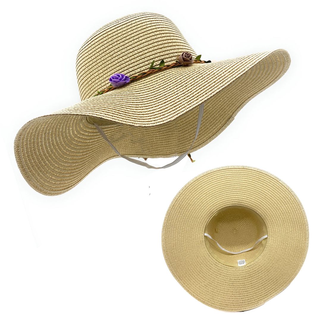 Empire Cove Womens Wide Brim Straw Hat Floppy Sun Hat Panama Fedora Summer