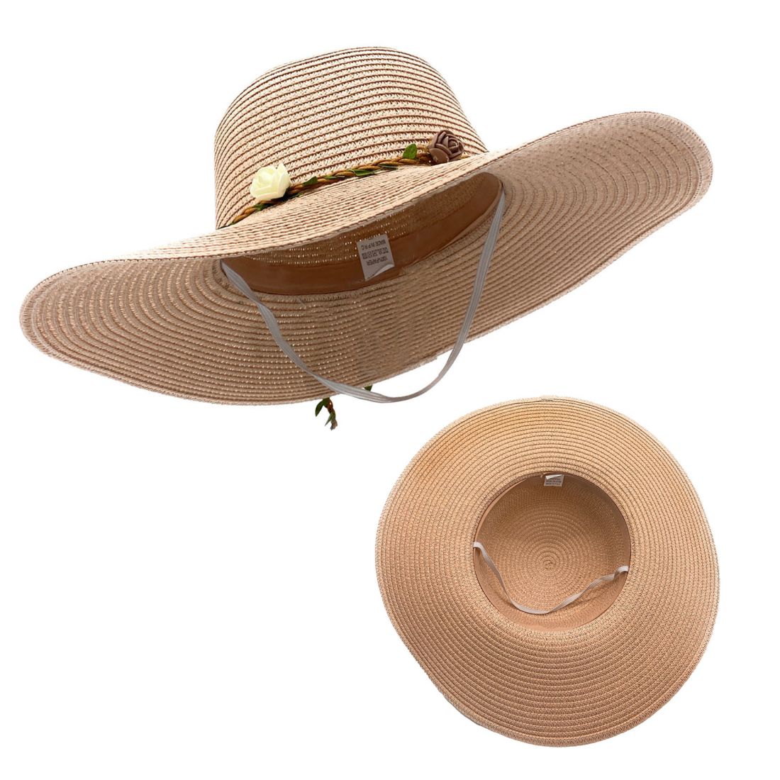 Empire Cove Womens Wide Brim Straw Hat Floppy Sun Hat Panama Fedora Summer