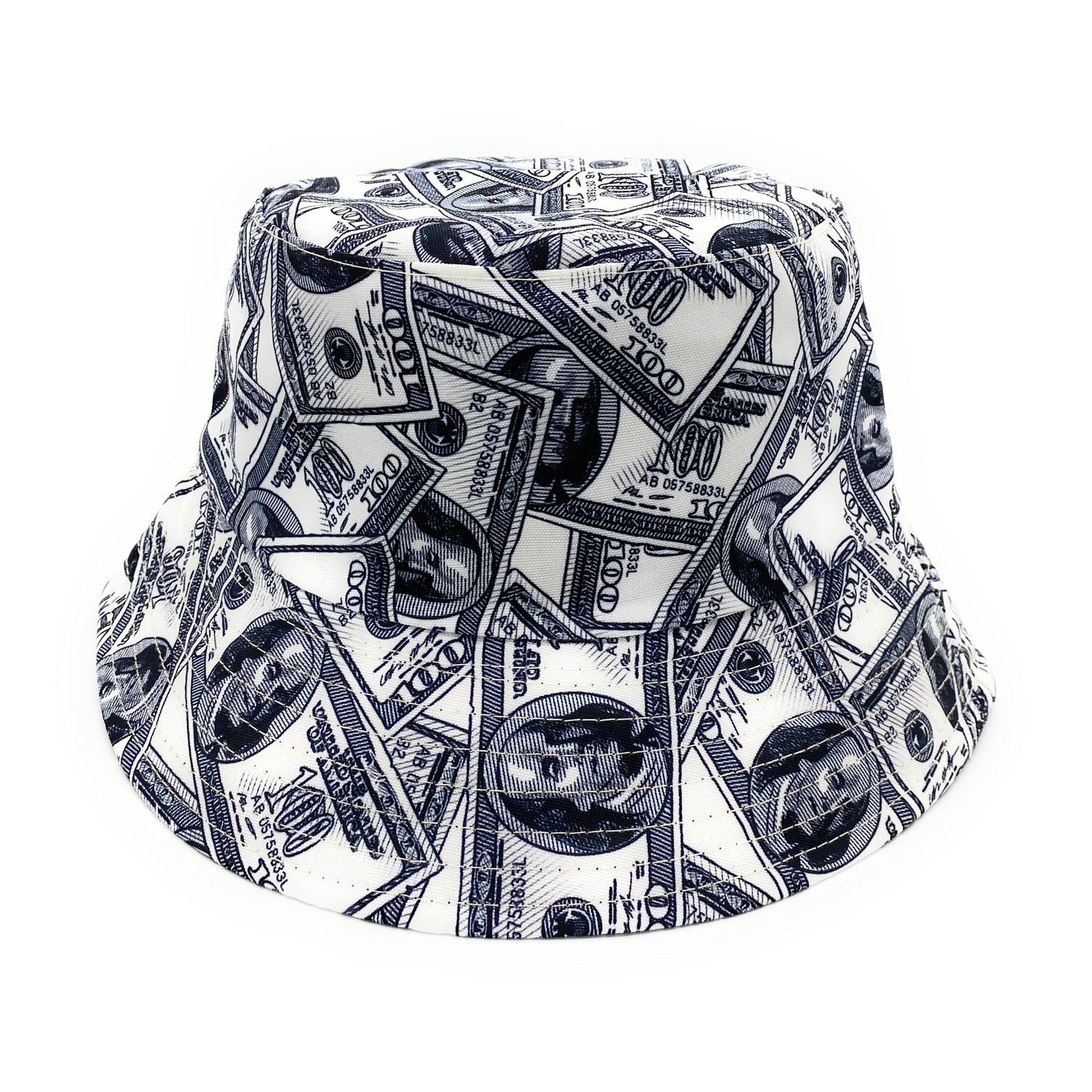 Empire Cove 100 Dollar Bill Money Bucket Hat Reversible Fisherman Cap