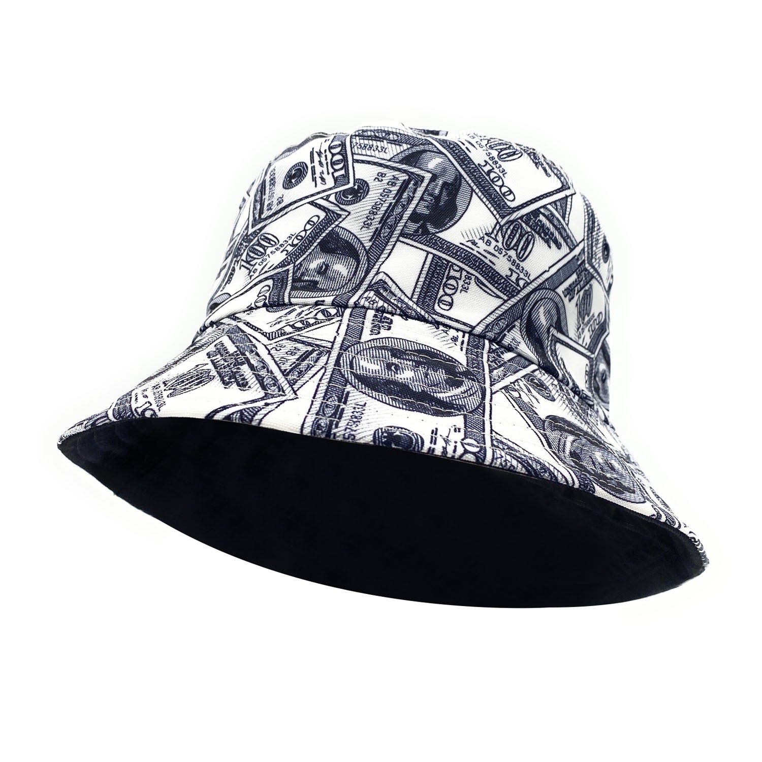 Empire Cove 100 Dollar Bill Money Bucket Hat Reversible