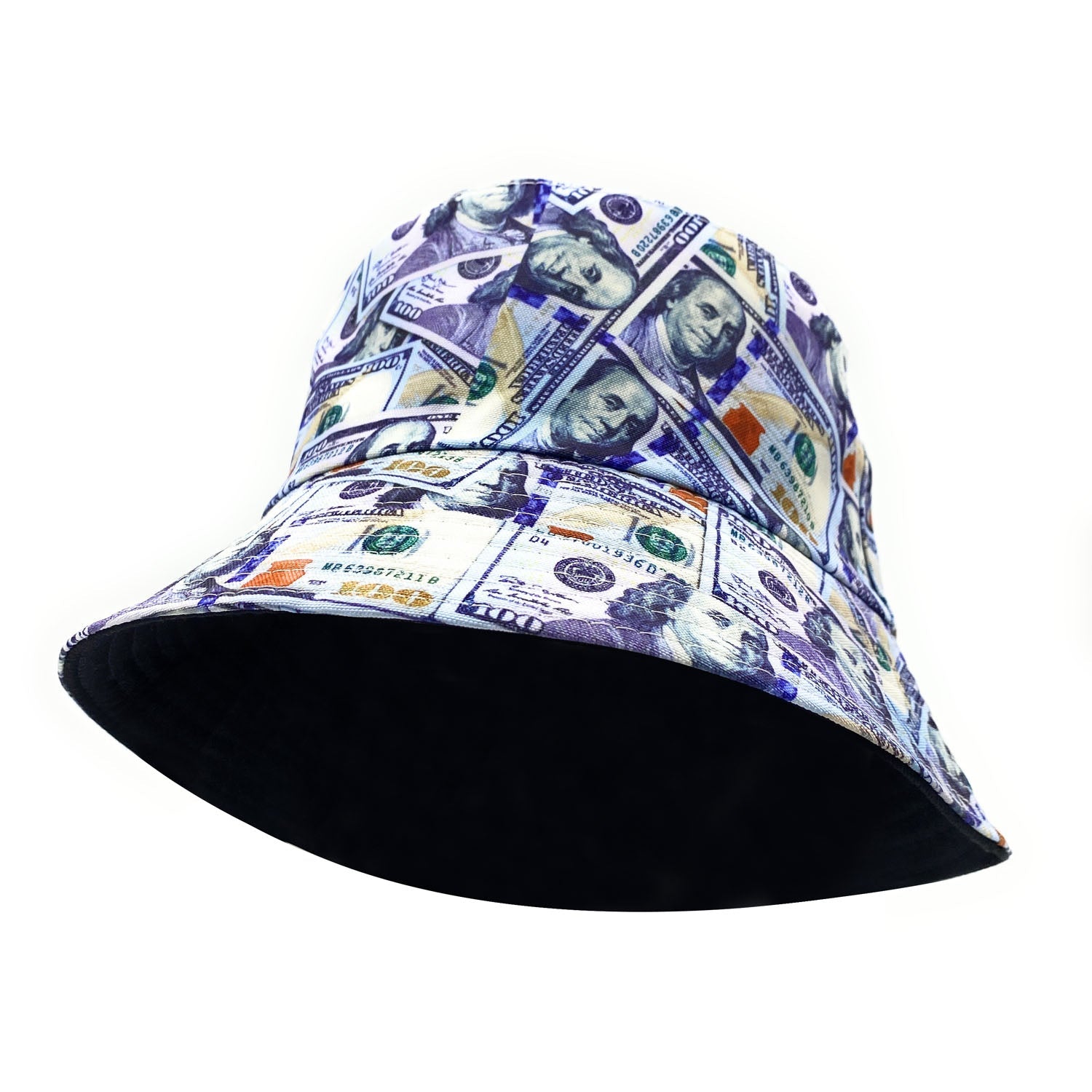 Empire Cove 100 Dollar Bill Money Bucket Hat Reversible Fisherman Cap