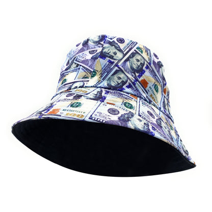 Empire Cove 100 Dollar Bill Money Bucket Hat Reversible Fisherman Cap Women Men-Casaba Shop