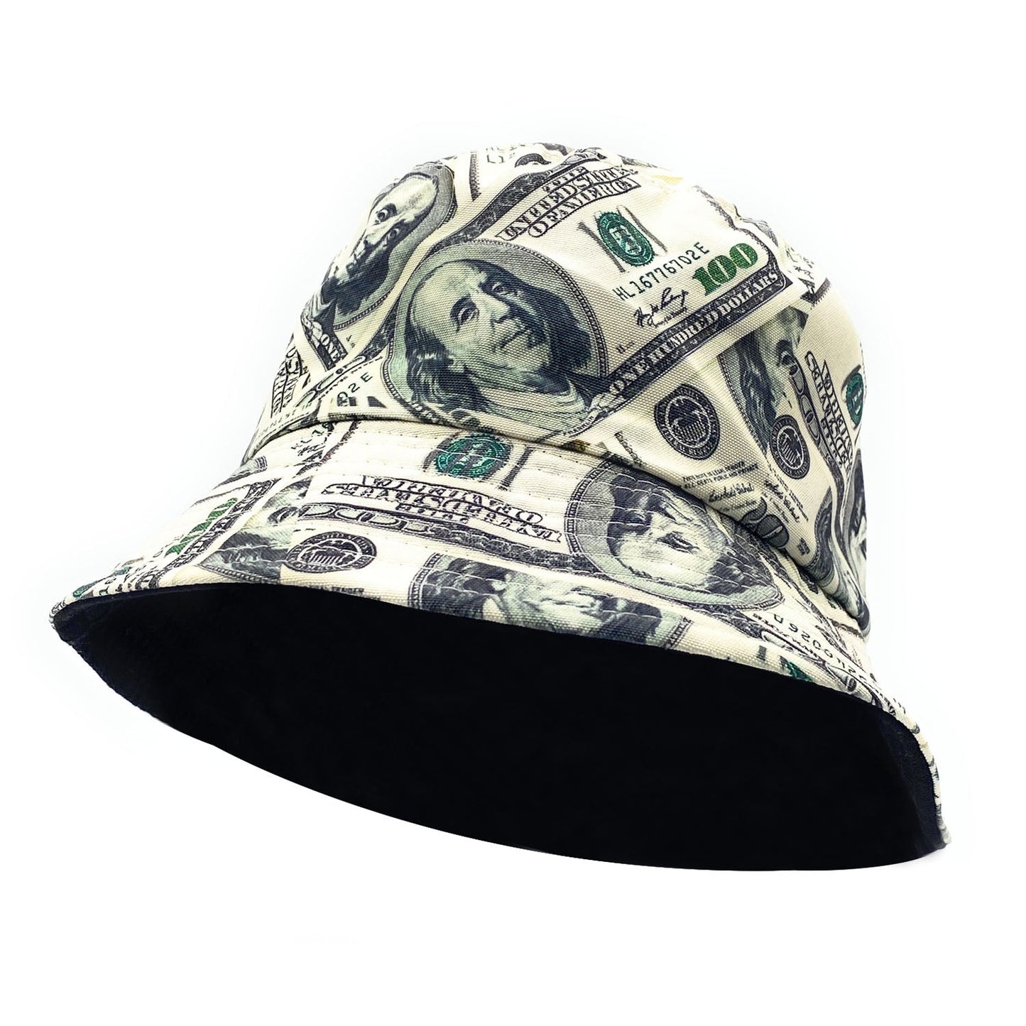 Empire Cove 100 Dollar Bill Money Bucket Hat Reversible Fisherman Cap Women Men-Casaba Shop