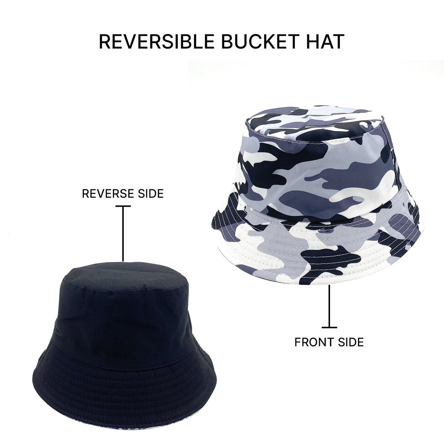 Empire Cove Camo Camouflage Print Bucket Hat Reversible Military Fisherman Cap-Casaba Shop