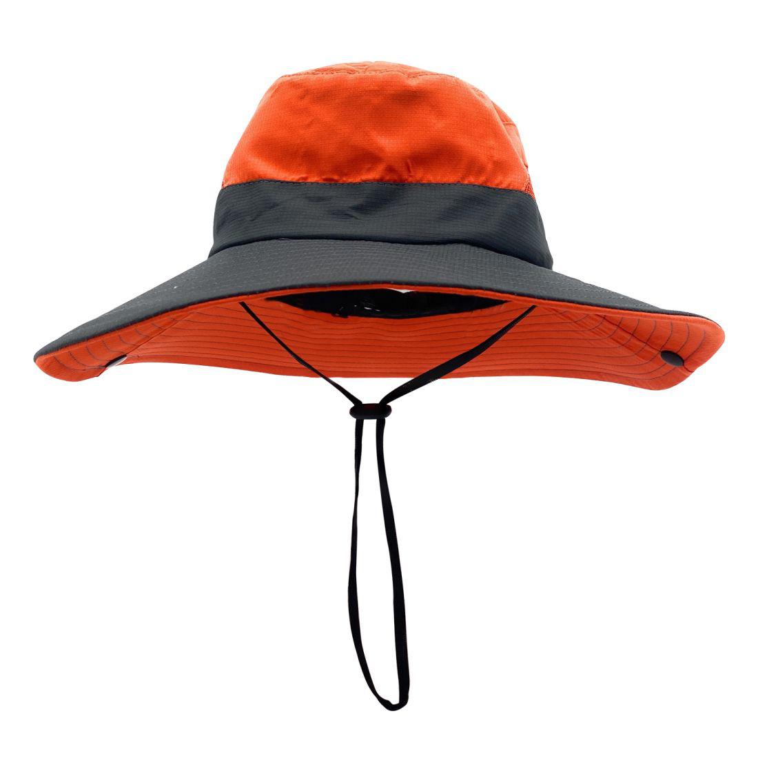 Sun Hats for Women Visors Hat Fishing Fisher Beach Hat UV Protection Cap  Black Casual Womens Summer Caps Ponytail Wide Brim Hat Orange