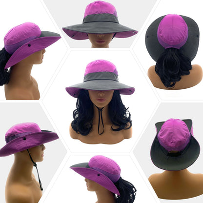 Columbia, Accessories, Nwt Smmed Columbia Youth Sun Hat 3 Upf Neck Shade  Flap Brim Pink Purple Black