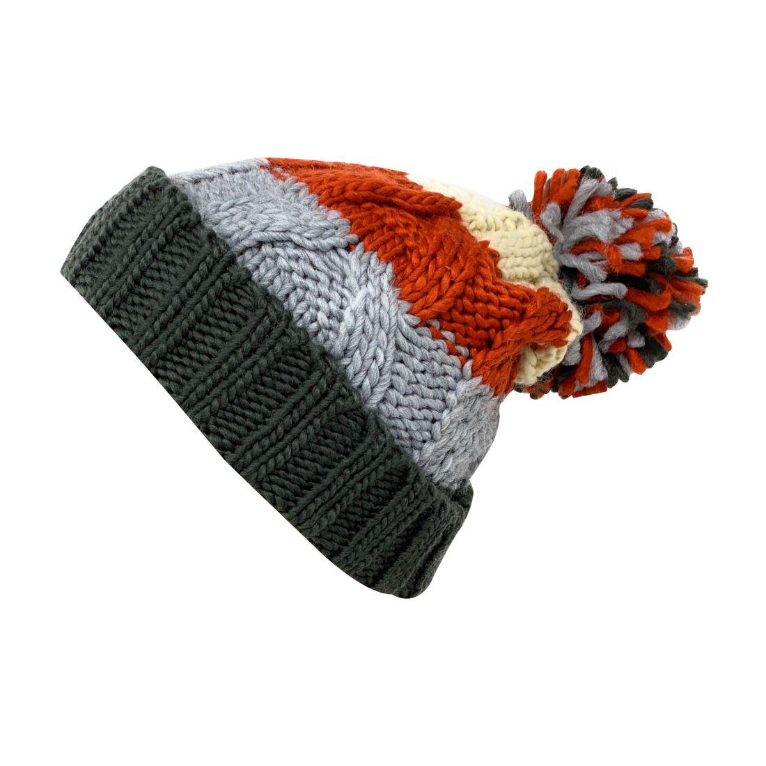 Empire Cove Cable Knit Beanie with Pom Pom Winter Multi Color Womens-UNCATEGORIZED-Empire Cove-Charcoal-Casaba Shop