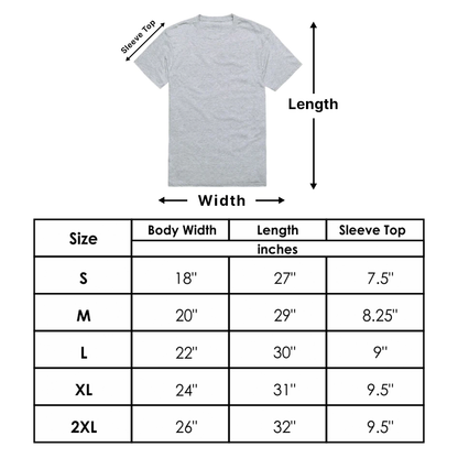 Alumni T-Shirt Size Chart