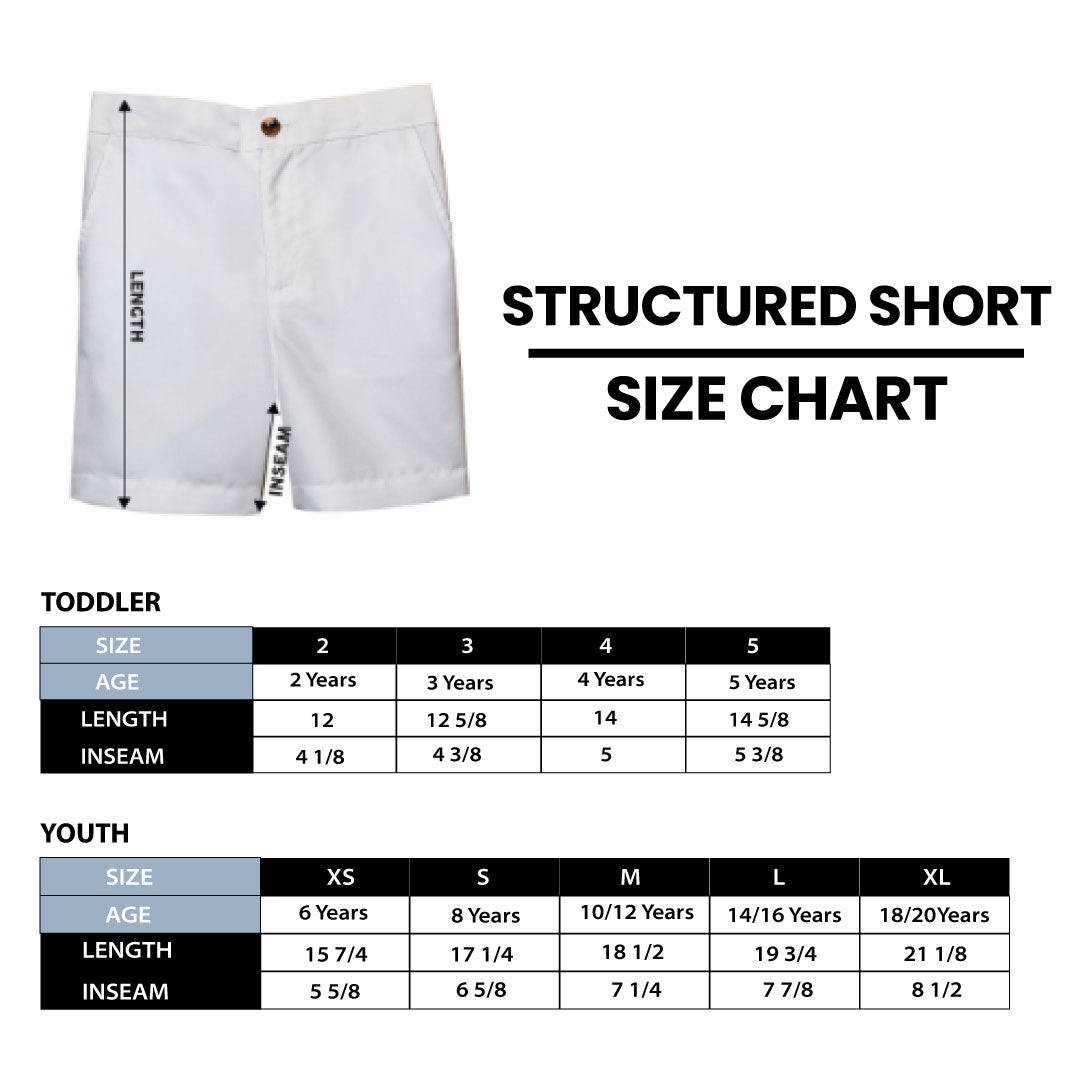 Boys Shorts Size Chart