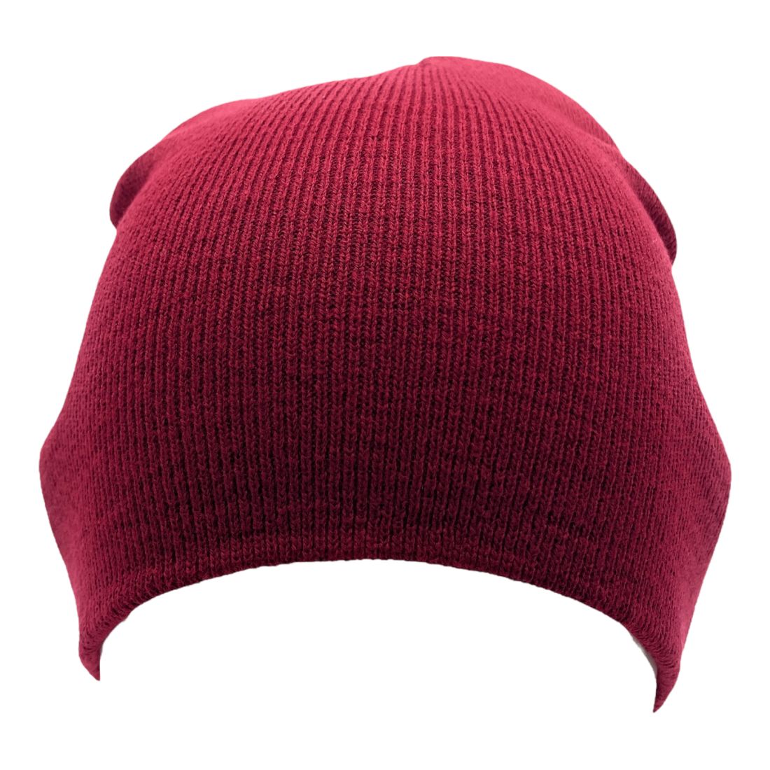 Mens Slouchy Ribbed Knitted Beanie Hat Winter Toboggan Ski Soft