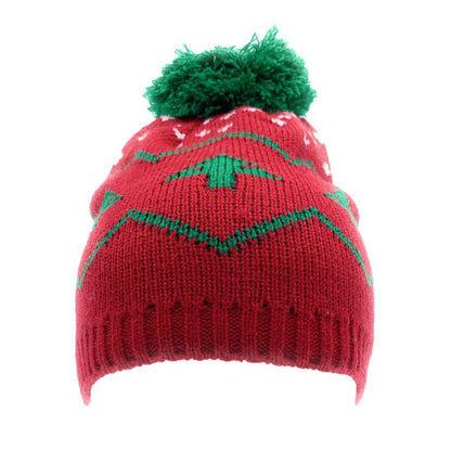 Empire Cove Winter Holiday Christmas Beanie with Yarn Pom Pom Holiday Gifts-Beanies-Empire Cove-Ho Ho Ho-Casaba Shop