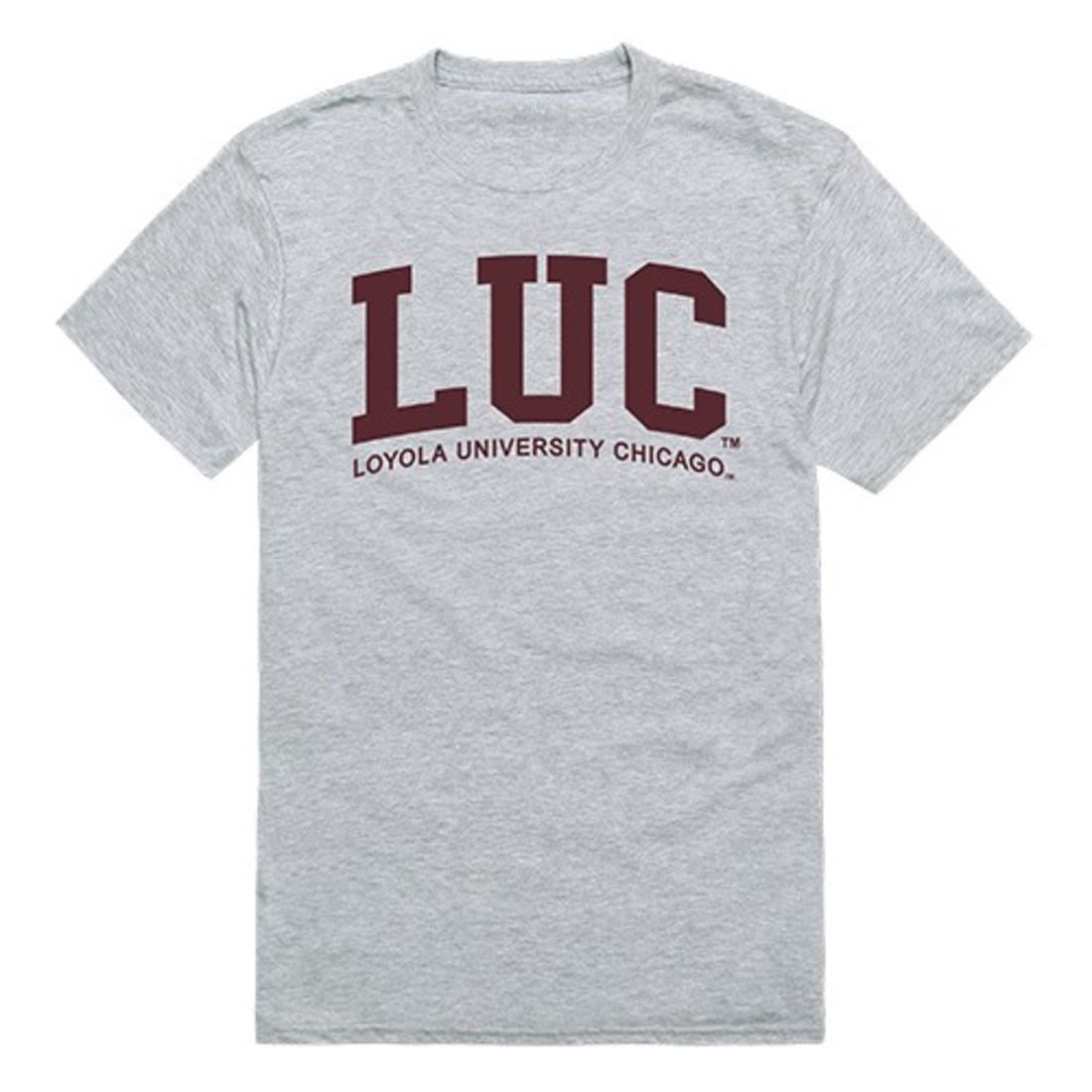 LUC Loyola University Chicago Mens Game Day Tee T-Shirt Heather Grey-Campus-Wardrobe