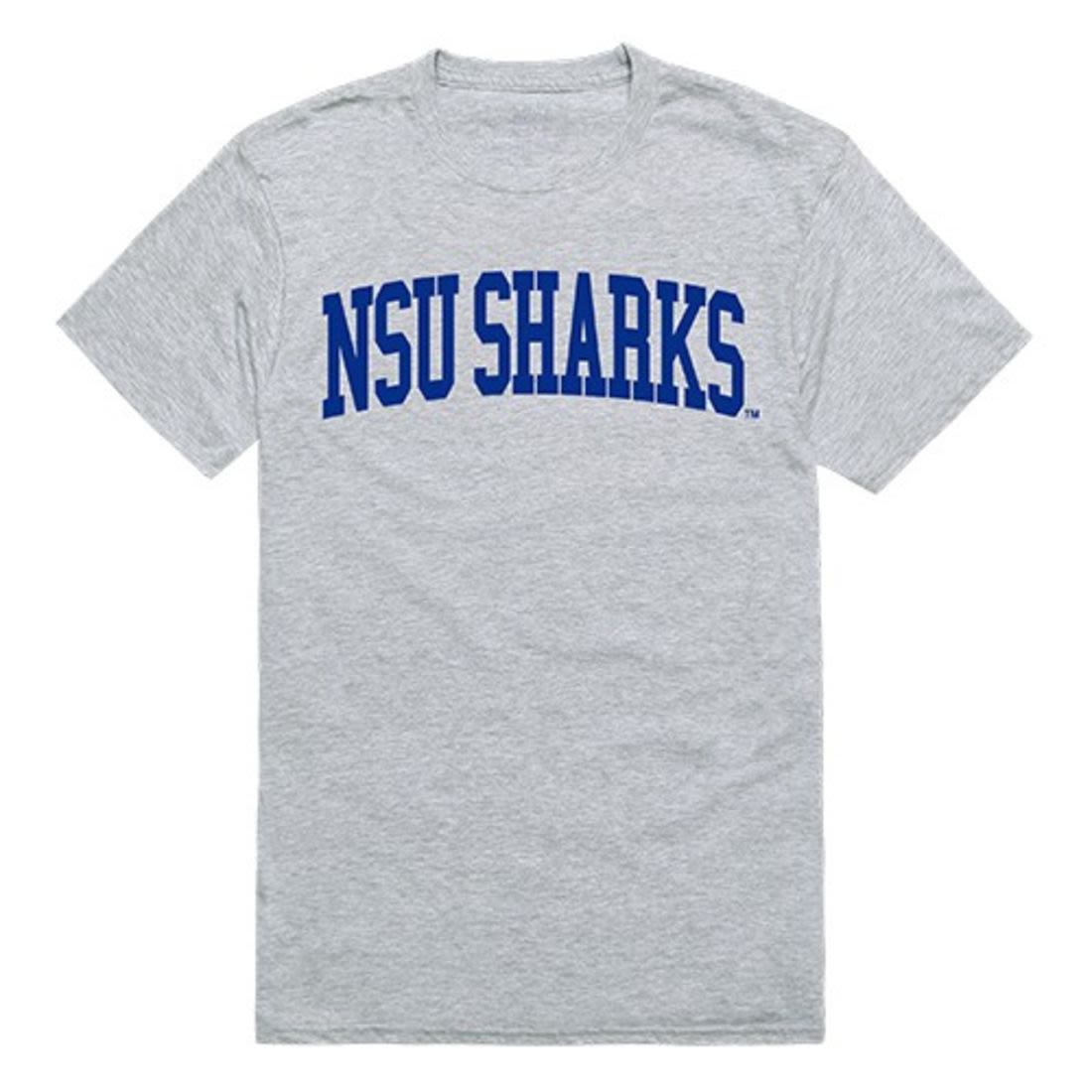 NSU Nova Southeastern University Mens Game Day Tee T-Shirt Heather Grey-Campus-Wardrobe