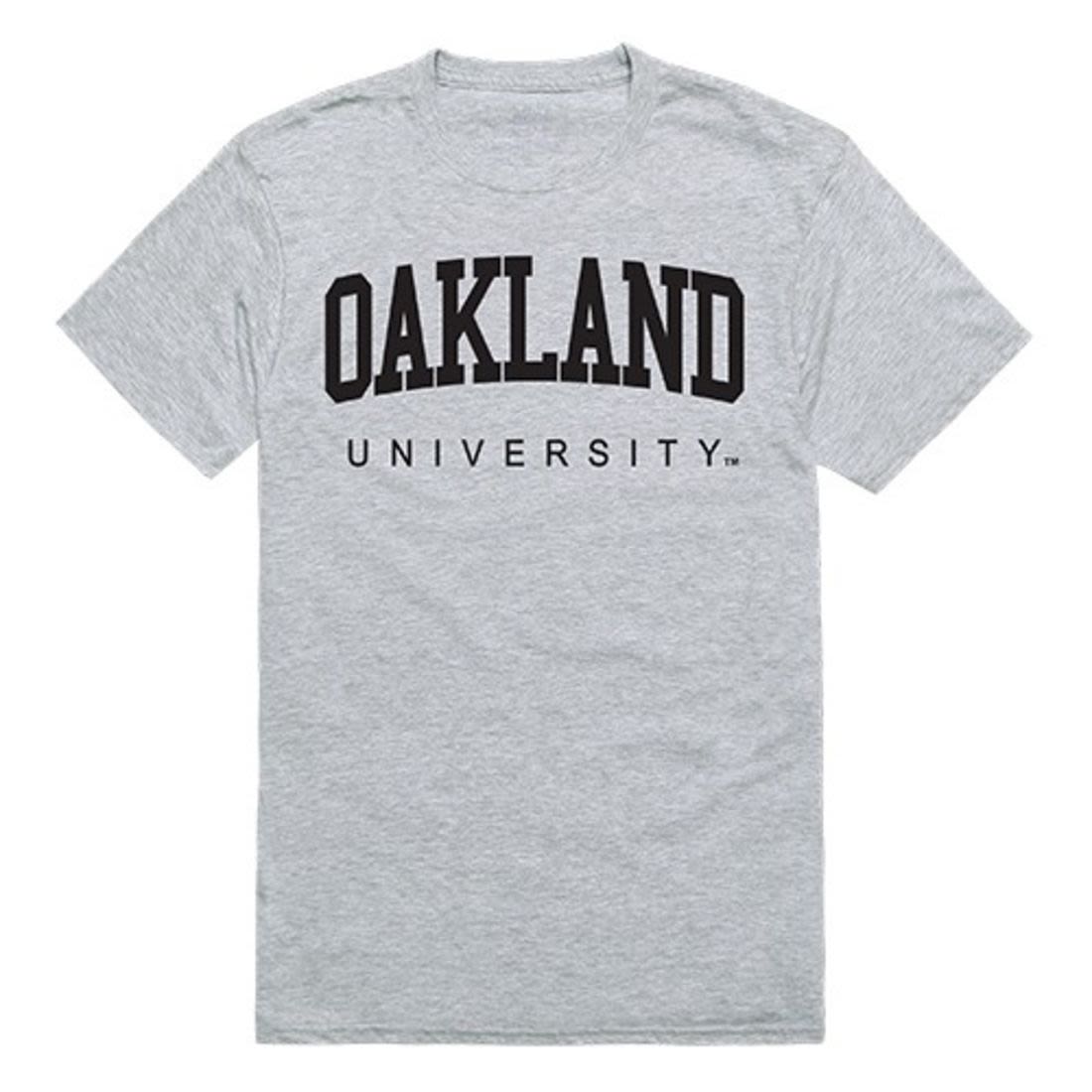 Oakland University Mens Game Day Tee T-Shirt Heather Grey-Campus-Wardrobe