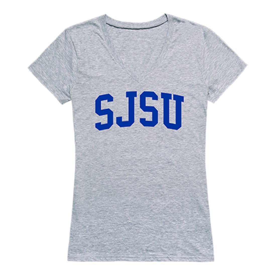 SJSU San Jose State University Game Day Women's Tee T-Shirt Heather Grey-Campus-Wardrobe