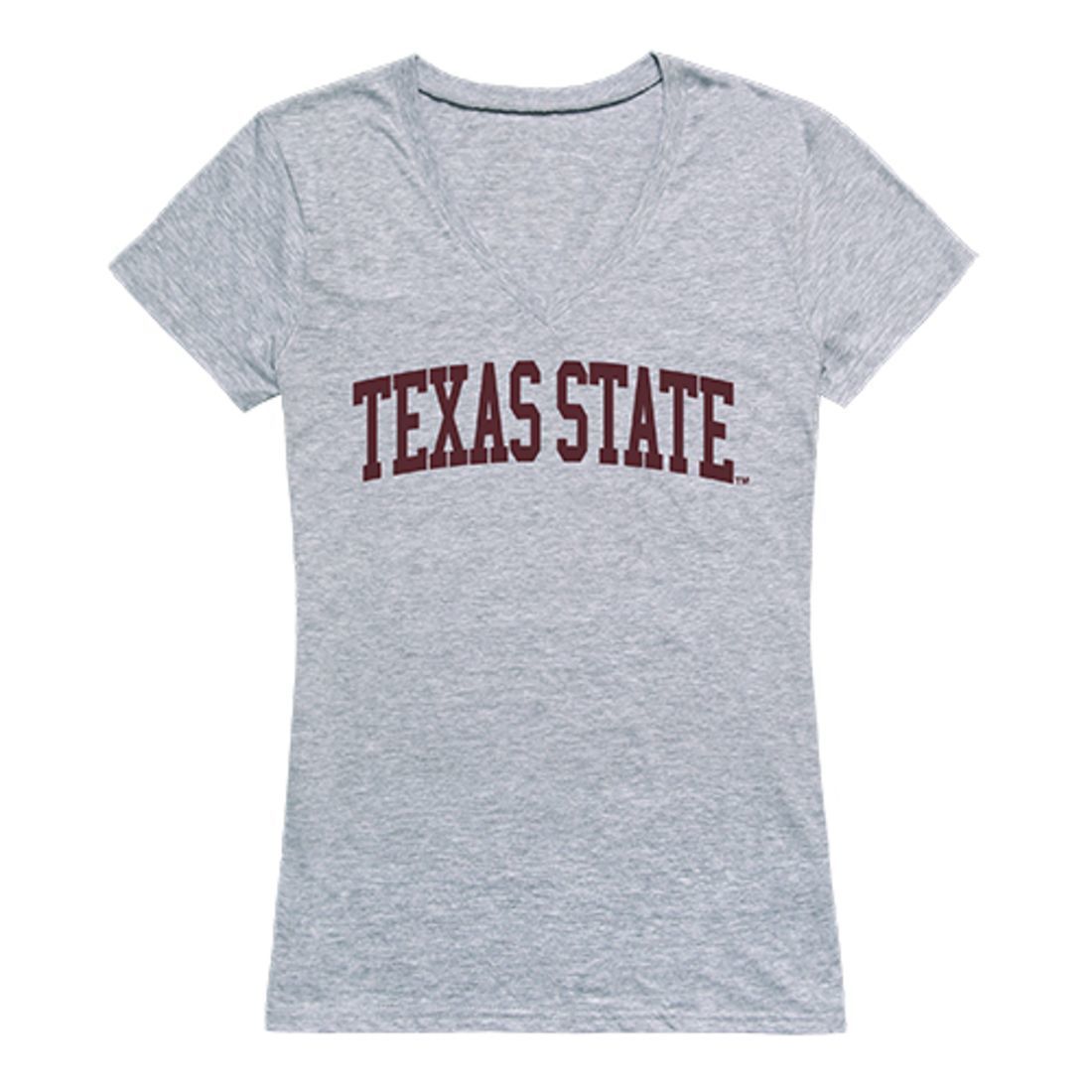 Texas State University Game Day Women's Tee T-Shirt Heather Grey-Campus-Wardrobe