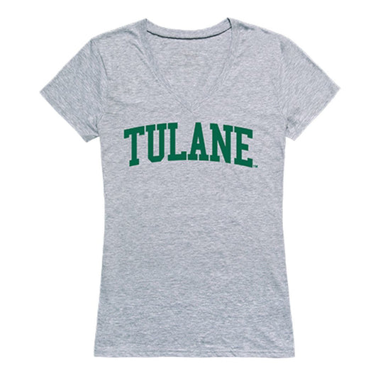 Tulane University Game Day Women's Tee T-Shirt Heather Grey-Campus-Wardrobe