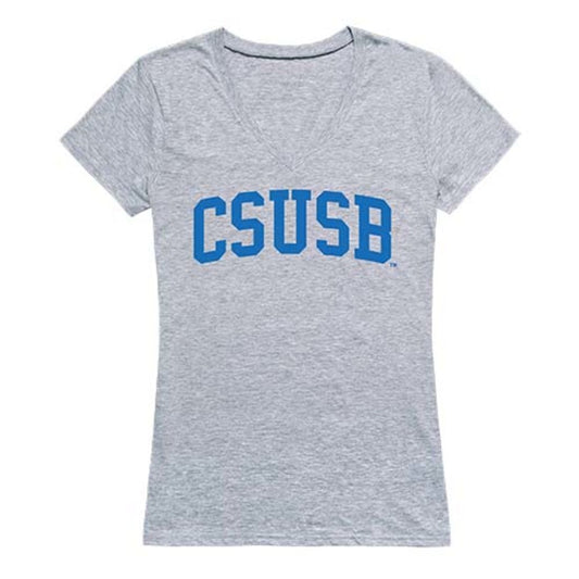 CSUSB Cal State University San Bernardino Game Day Women's Tee T-Shirt Heather Grey-Campus-Wardrobe