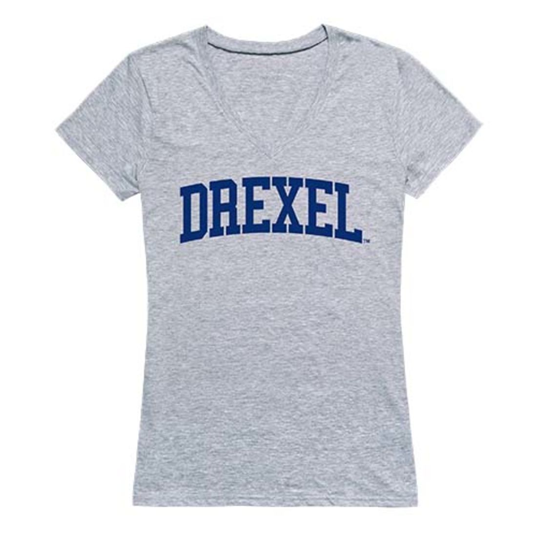 Drexel University Game Day Women's Tee T-Shirt Heather Grey-Campus-Wardrobe