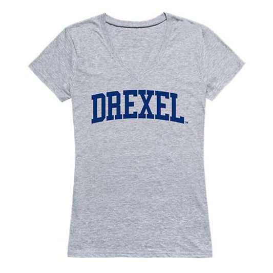Drexel University Game Day Women's Tee T-Shirt Heather Grey-Campus-Wardrobe