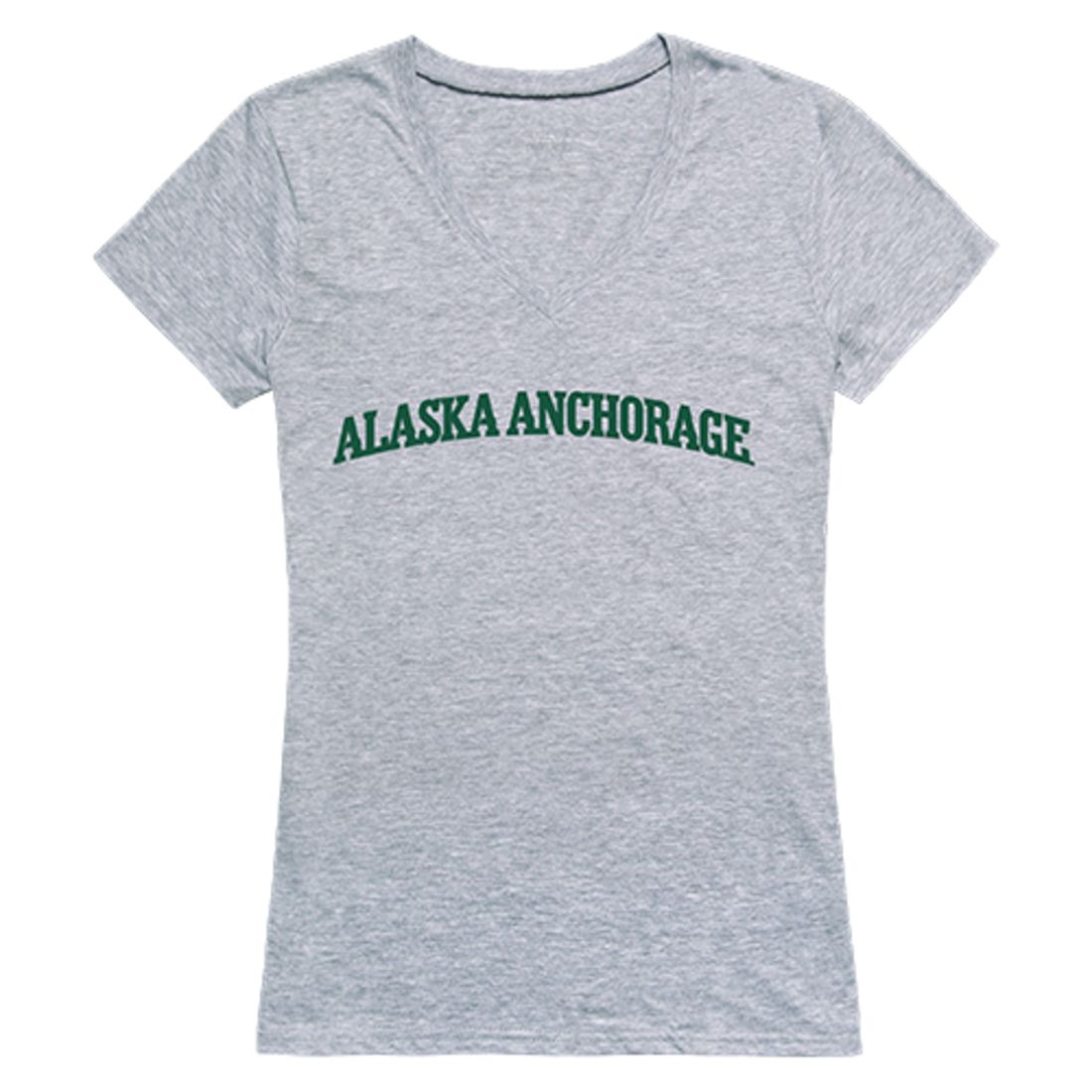 UAA University of Alaska Anchorage Game Day Womens T-Shirt Heather Grey-Campus-Wardrobe