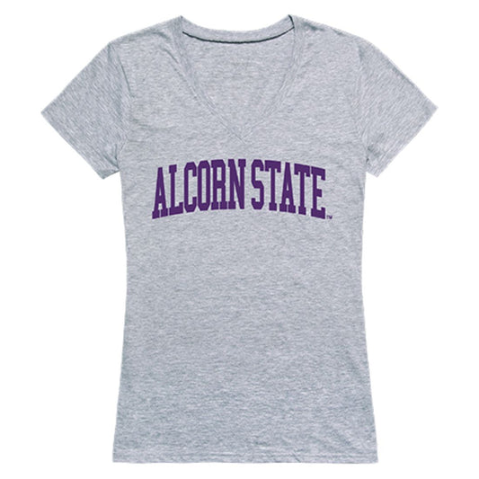 Alcorn State University Game Day Womens T-Shirt Heather Grey-Campus-Wardrobe