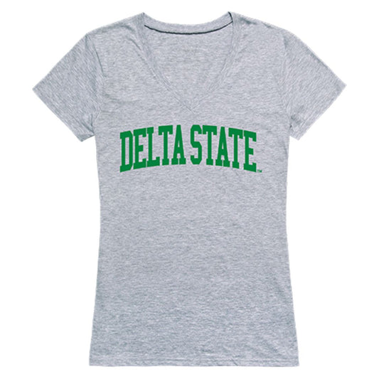 DSU Delta State University Game Day Womens T-Shirt Heather Grey-Campus-Wardrobe