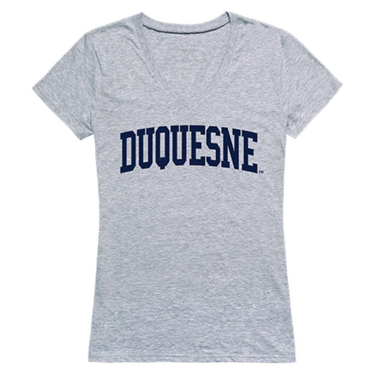 Duquesne University Game Day Womens T-Shirt Heather Grey-Campus-Wardrobe