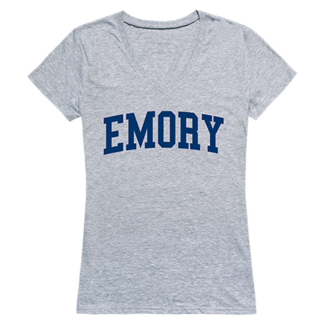 Emory University Game Day Womens T-Shirt Heather Grey-Campus-Wardrobe