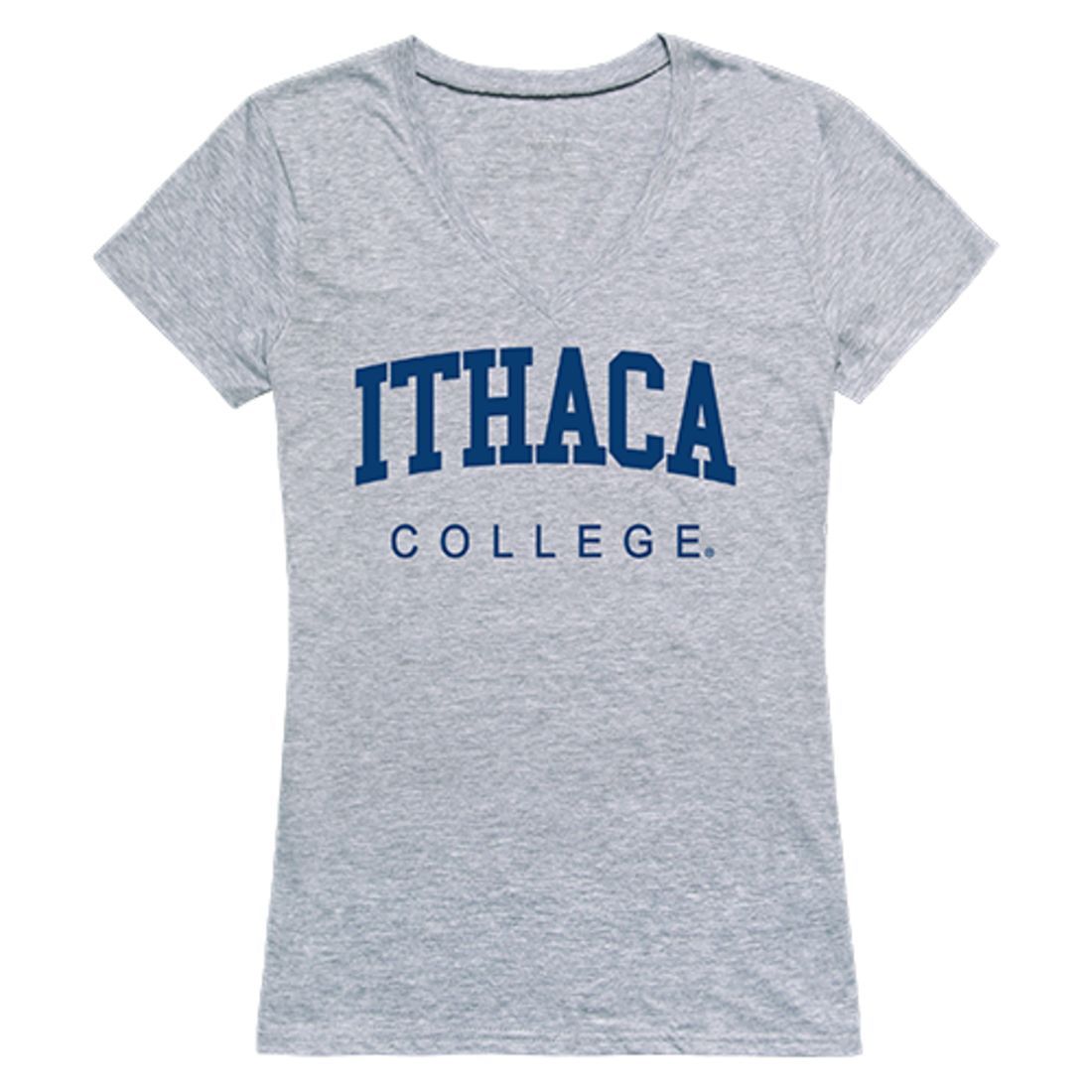 Ithaca College Game Day Womens T-Shirt Heather Grey-Campus-Wardrobe