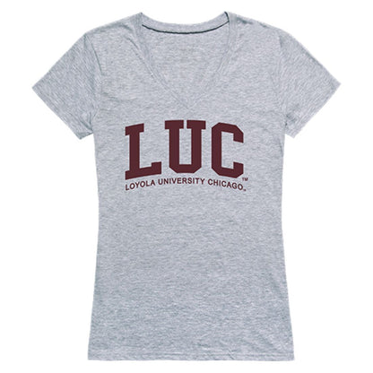 LUC Loyola University Chicago Game Day Womens T-Shirt Heather Grey-Campus-Wardrobe